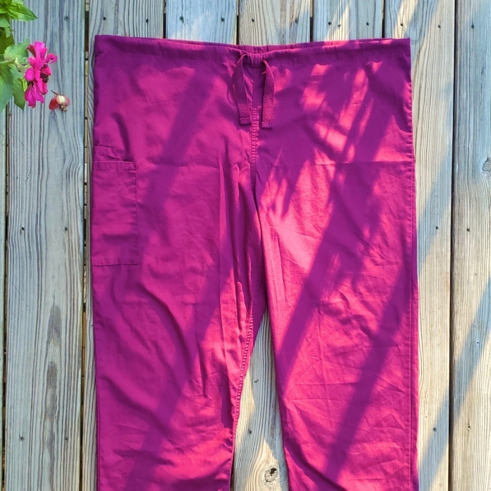 Maroon XL Cherokee Scrub Bottoms (Wine/Maroon)